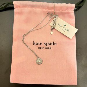 Kate Spade Brilliant Statement Mini Pendant- silver/clear, NWT!